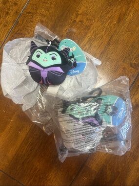 Squishmallows Original 3.5in Disney Maleficent Clip x2 - NEW